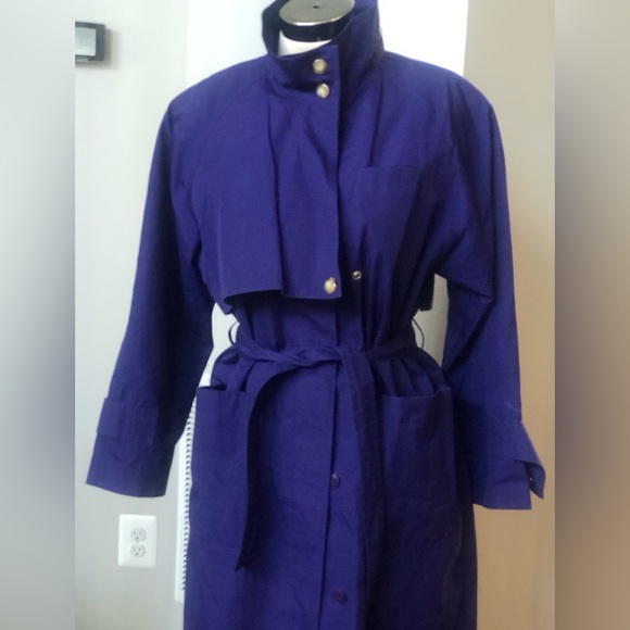 Vintage Indigo J Gallery Trench Coat